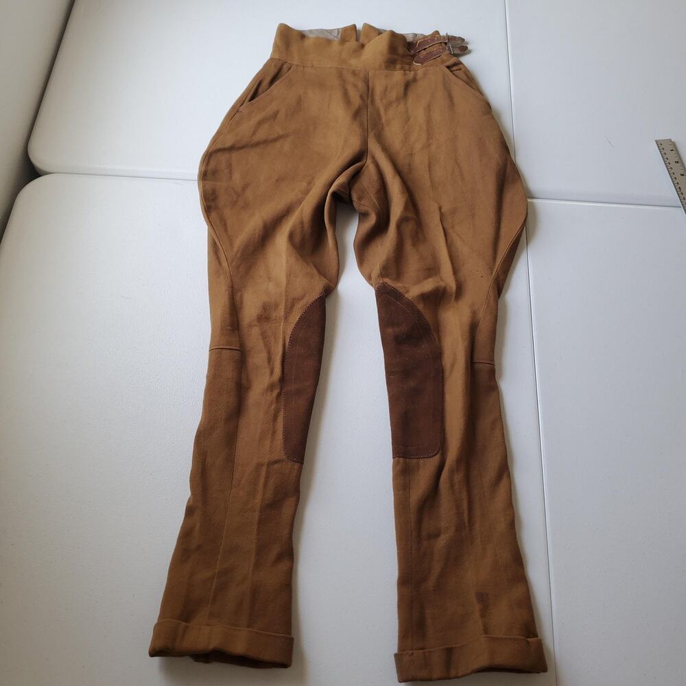 vtg 40s Equestrian Riding Jodhpurs Pants Womens XS Brown Horse